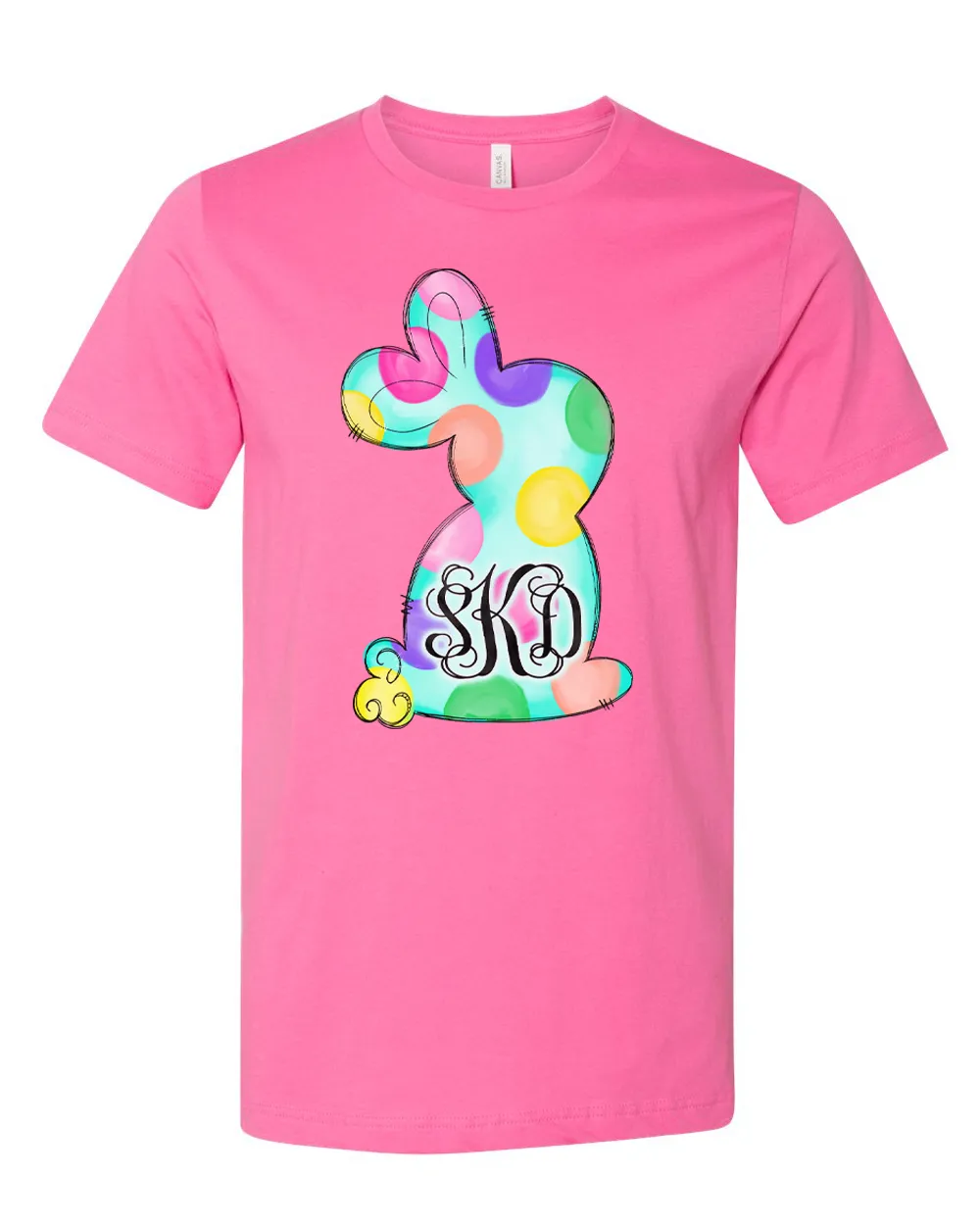 Monogram Fun Polka Dot Easter Bunny Tee