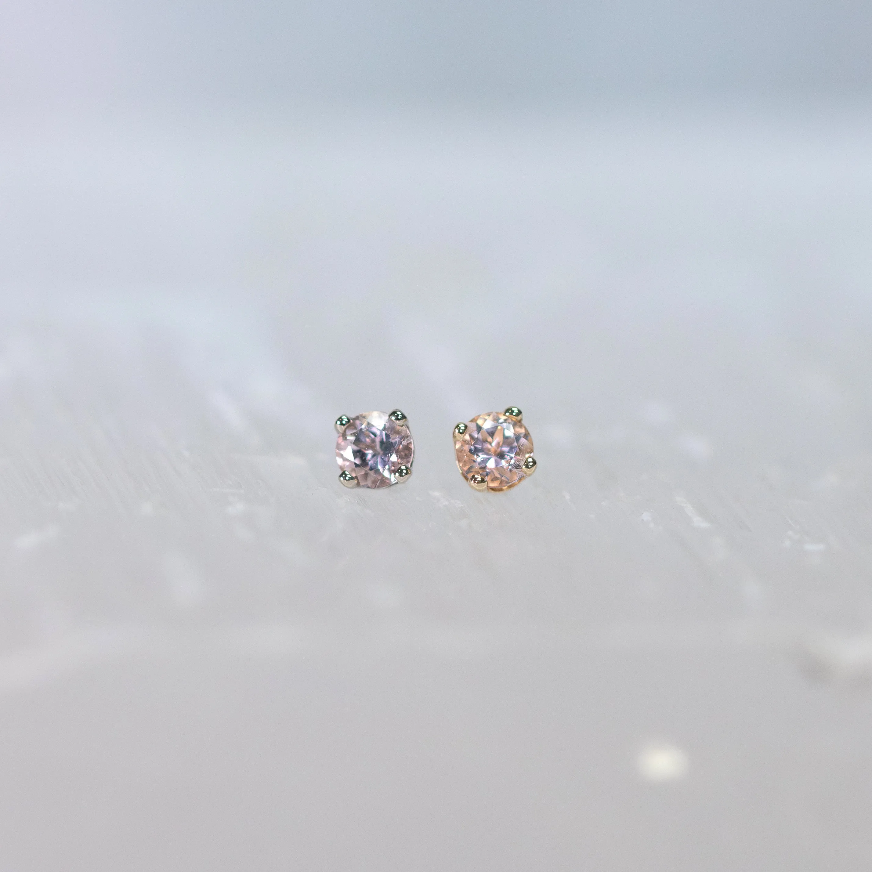 Morganite in Prong Setting 18g/16g Threaded End