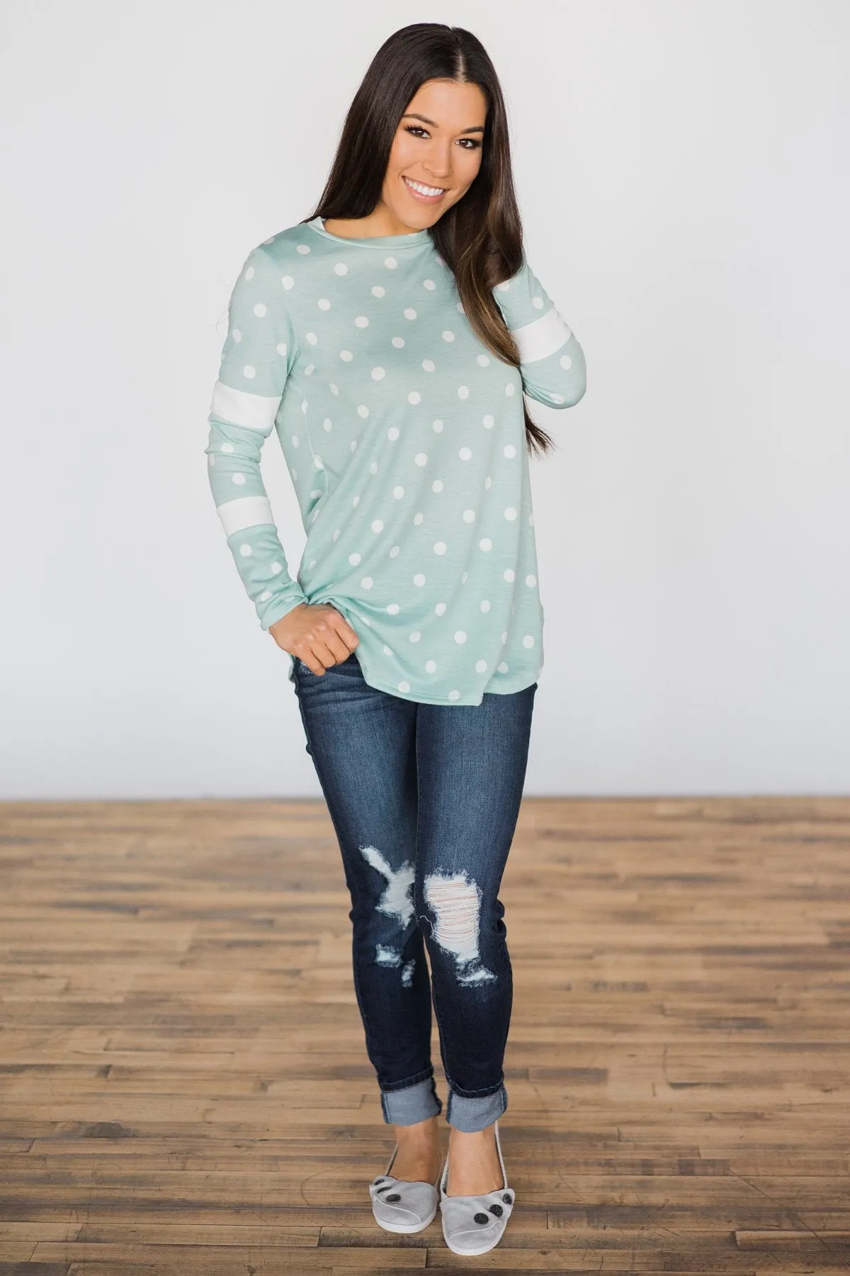 My Happy Place Top ~ Mint