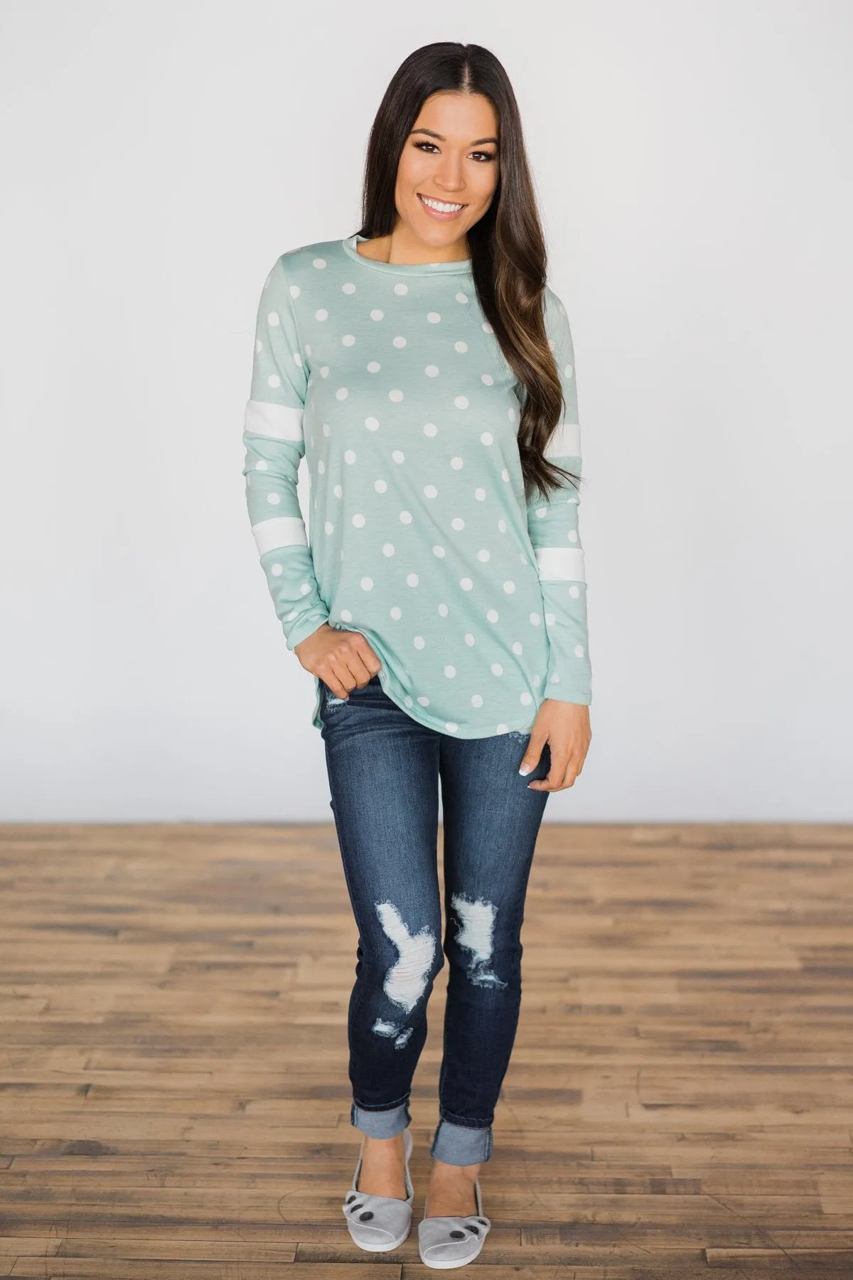 My Happy Place Top ~ Mint