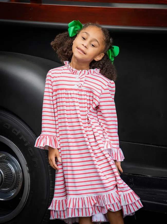 Natalie Grant Striped Night Gown
