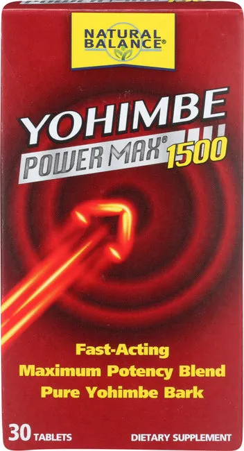Natural Balance Yohimbe Power Max 1500, 30 Cp