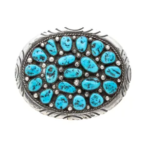 Navajo Turquoise and Sterling Buckle