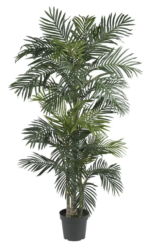 Nearly Natural 6.5FT Artificial Golden Cane Palm Fake Palm