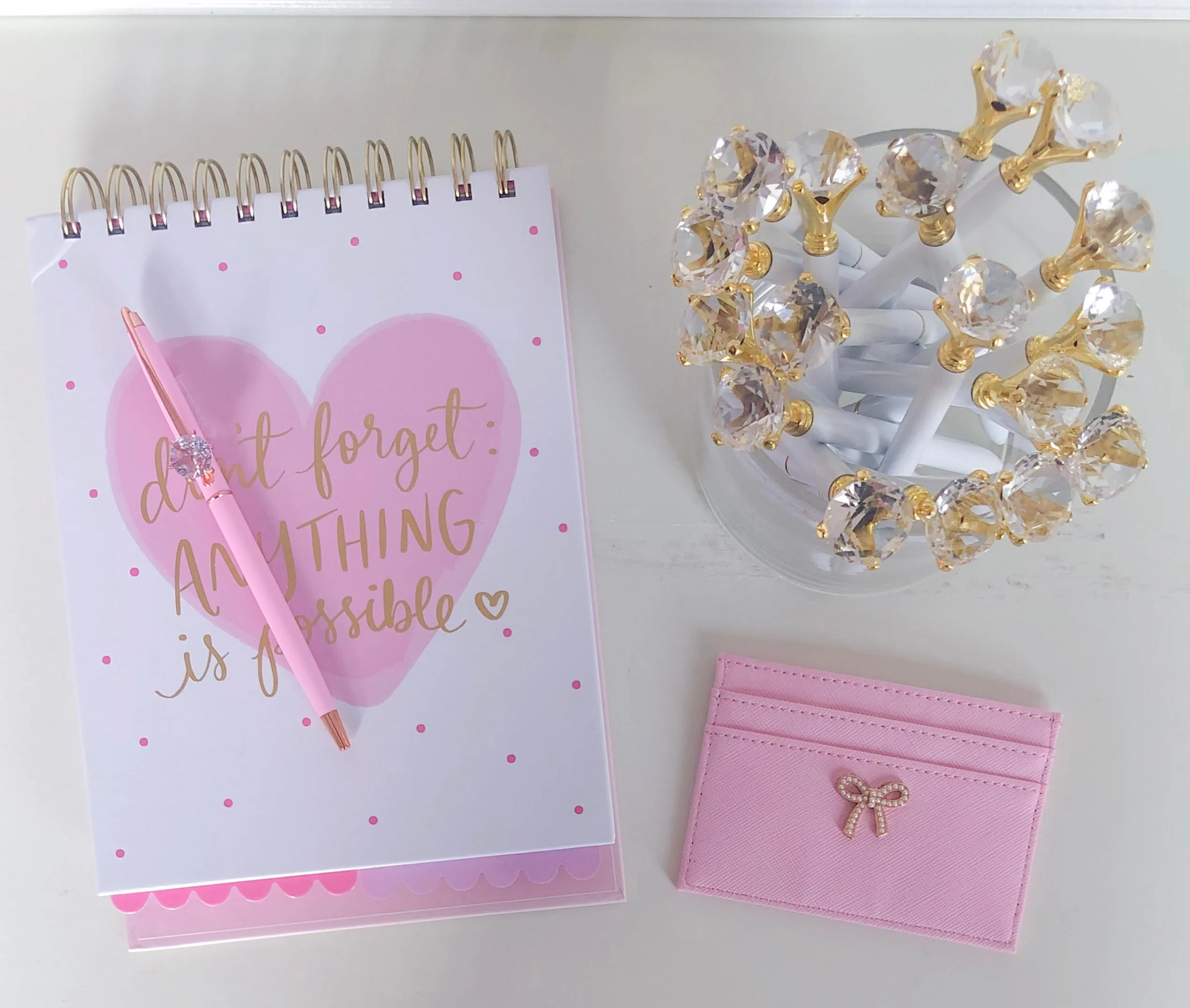 NEW! JEWEL PEN, PINK   ROSE GOLD