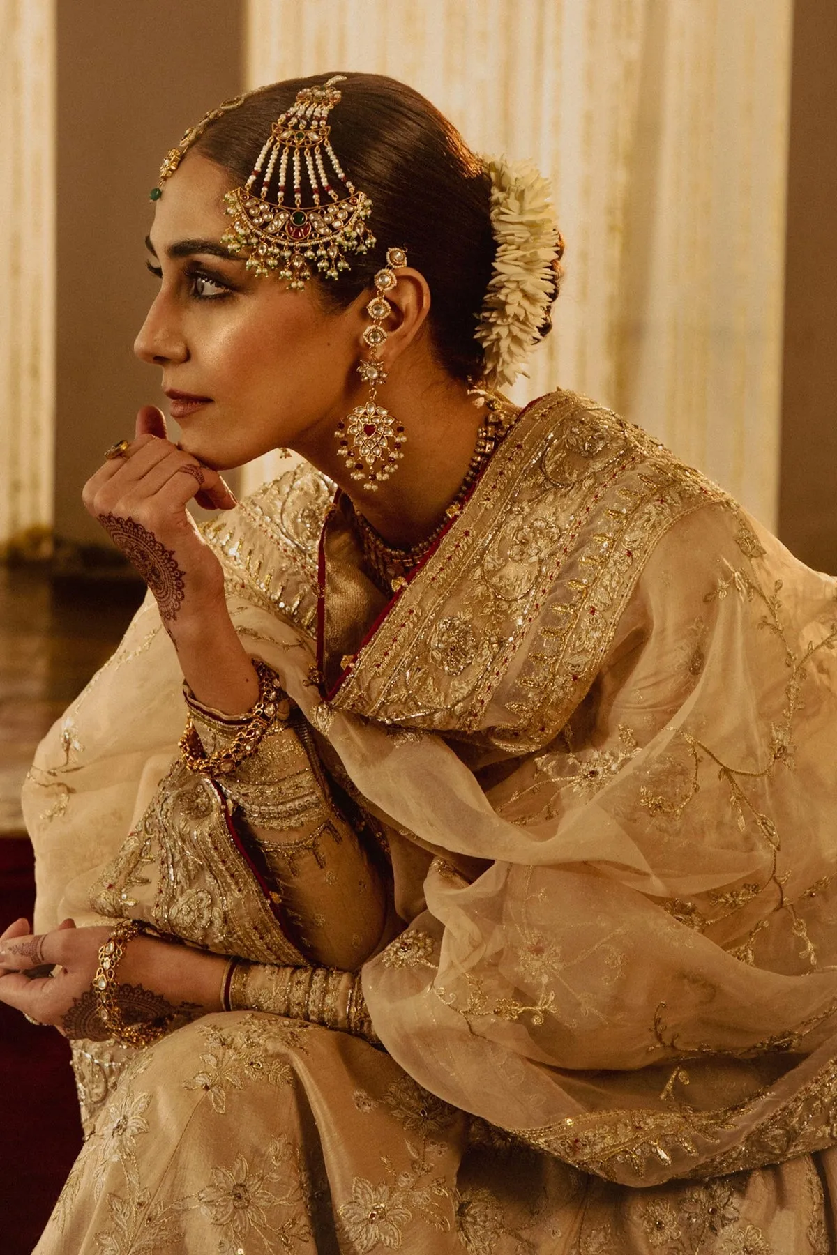 Nikkah Dress in Pishwas Frock and Raw Silk Lehnga Style