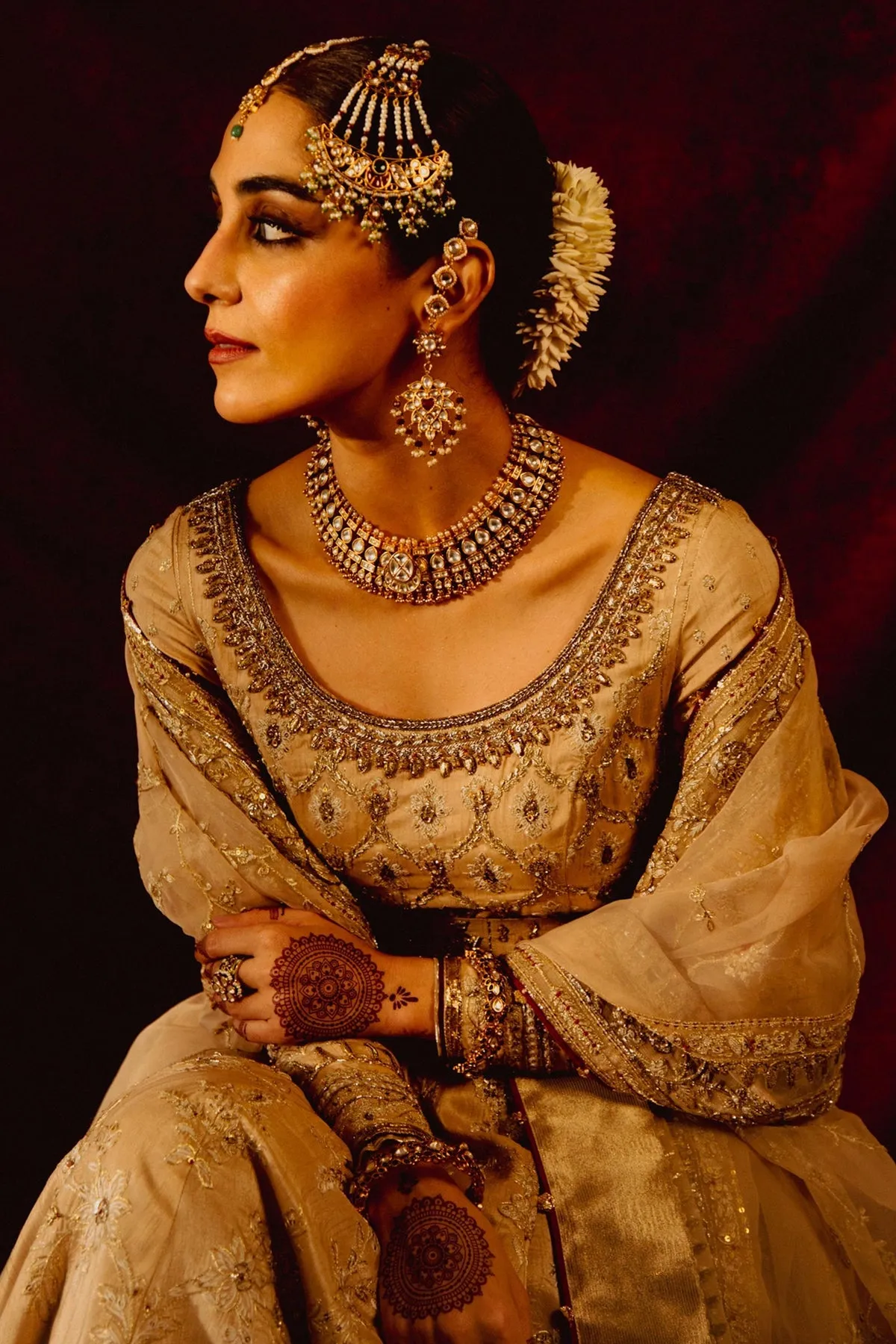 Nikkah Dress in Pishwas Frock and Raw Silk Lehnga Style