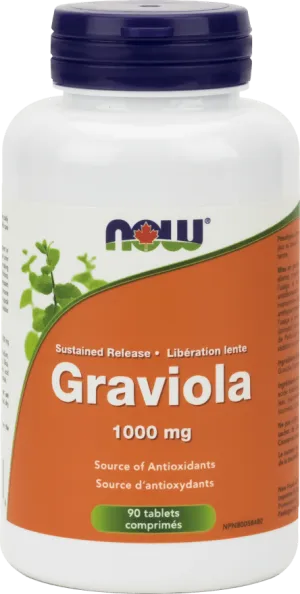 NOW Graviola 1000 mg Antioxidant Source (90 Tablets)