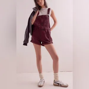 NWOT Free People, We The Free Ziggy Shortalls, X-Small
