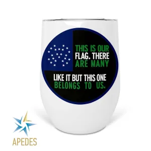 NYPD This Is Our Flag Stainless Steel Stemless Wine Cup 12 OZ