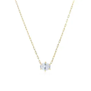Oval Diamond Solitaire Necklace