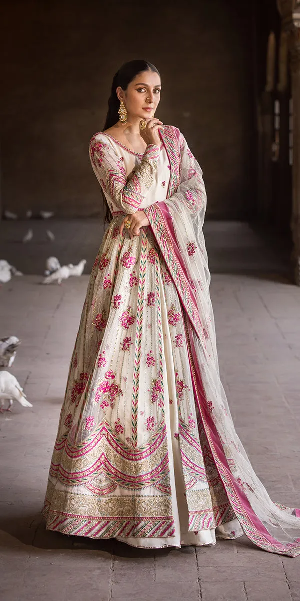 Pakistani Wedding Dress in Open Frock Lehenga Style