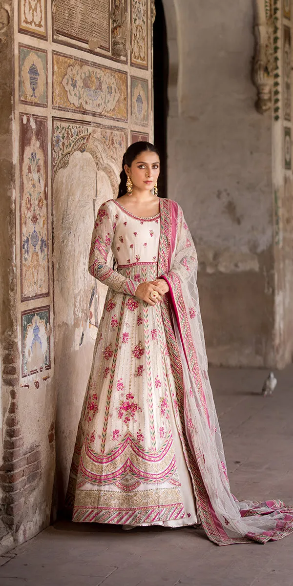 Pakistani Wedding Dress in Open Frock Lehenga Style