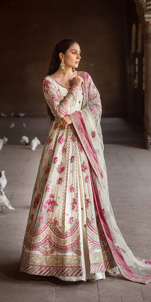 Pakistani Wedding Dress in Open Frock Lehenga Style