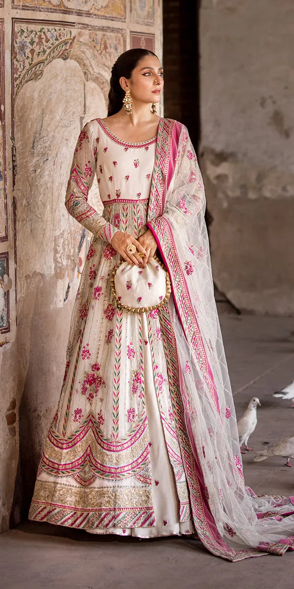 Pakistani Wedding Dress in Open Frock Lehenga Style