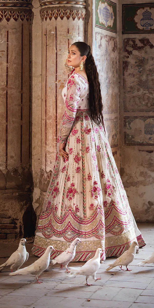Pakistani Wedding Dress in Open Frock Lehenga Style