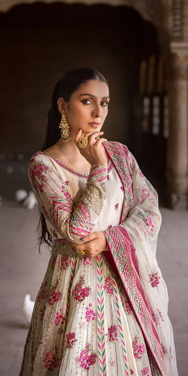 Pakistani Wedding Dress in Open Frock Lehenga Style