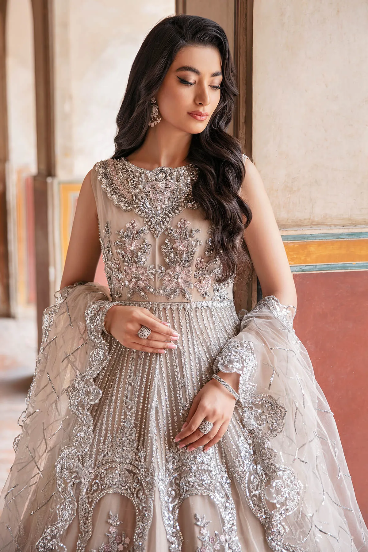Pakistani Wedding Dress in Pishwas and Lehenga Style