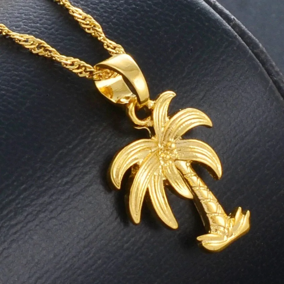 Palm tree necklace ,palm tree pendant , beach jewelry , little tree charm necklace ,tropical jewelry , summer gold necklace , tree pendant