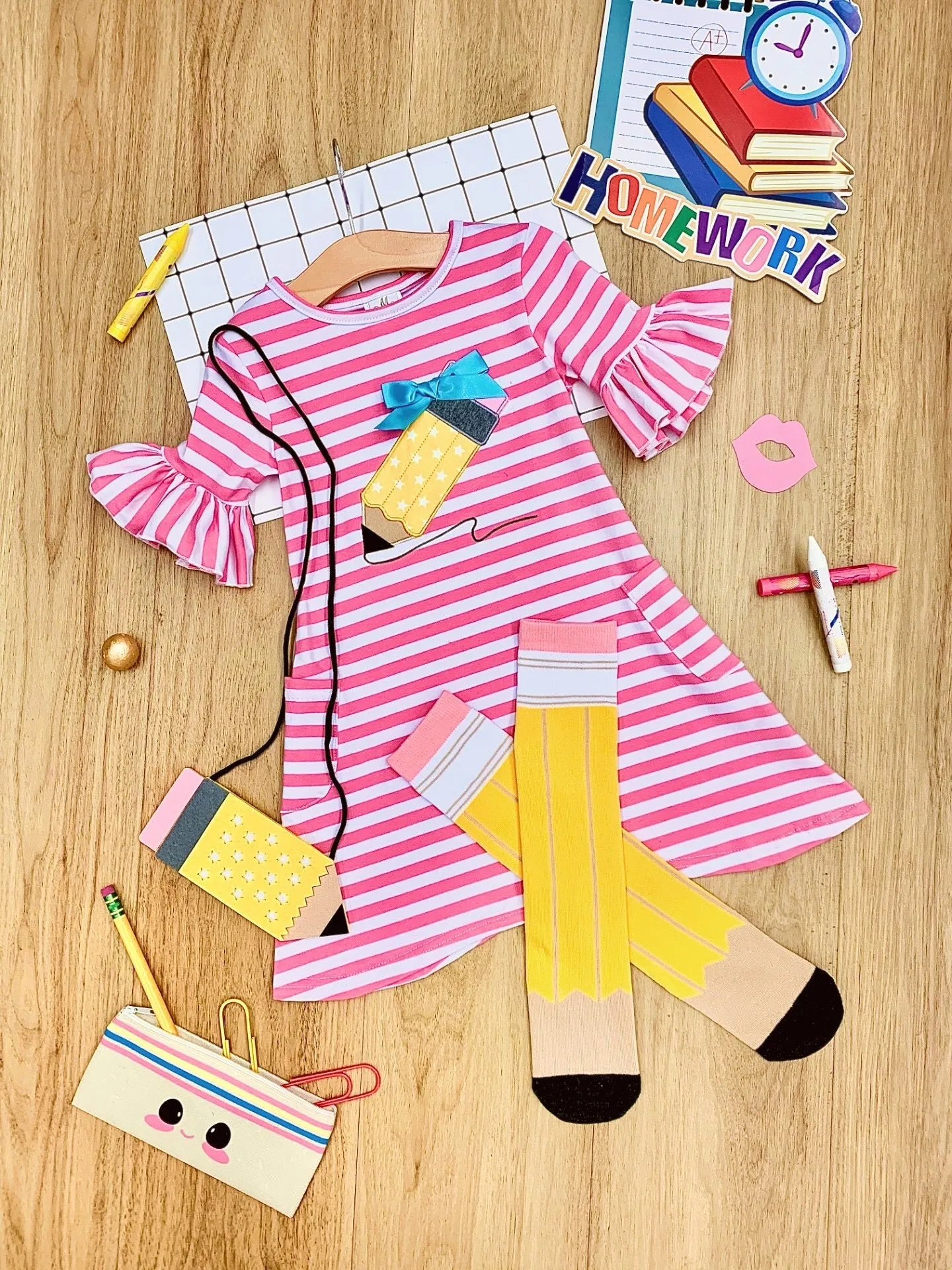 Pencil Me In Striped Pocket Dress
