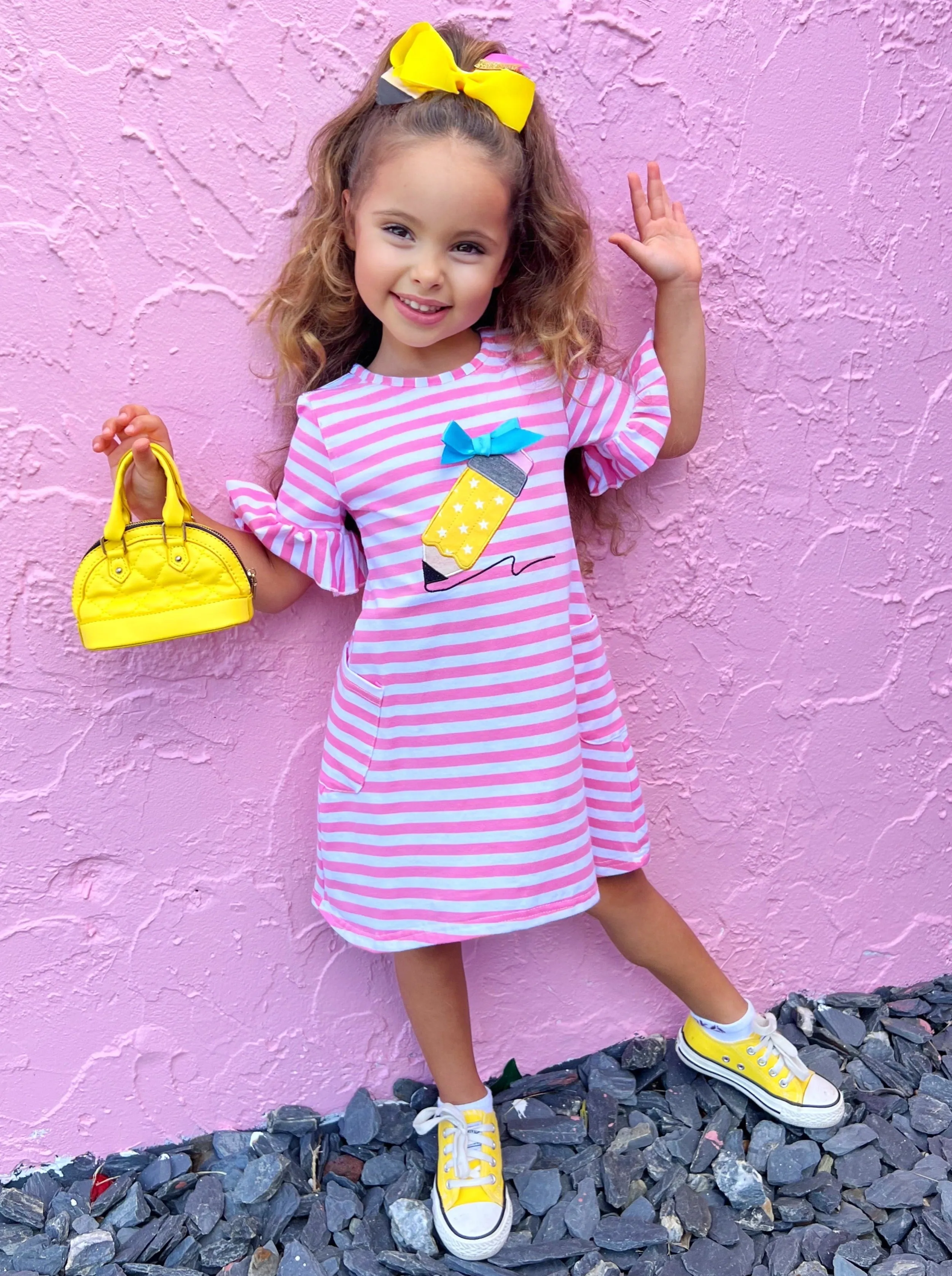 Pencil Me In Striped Pocket Dress