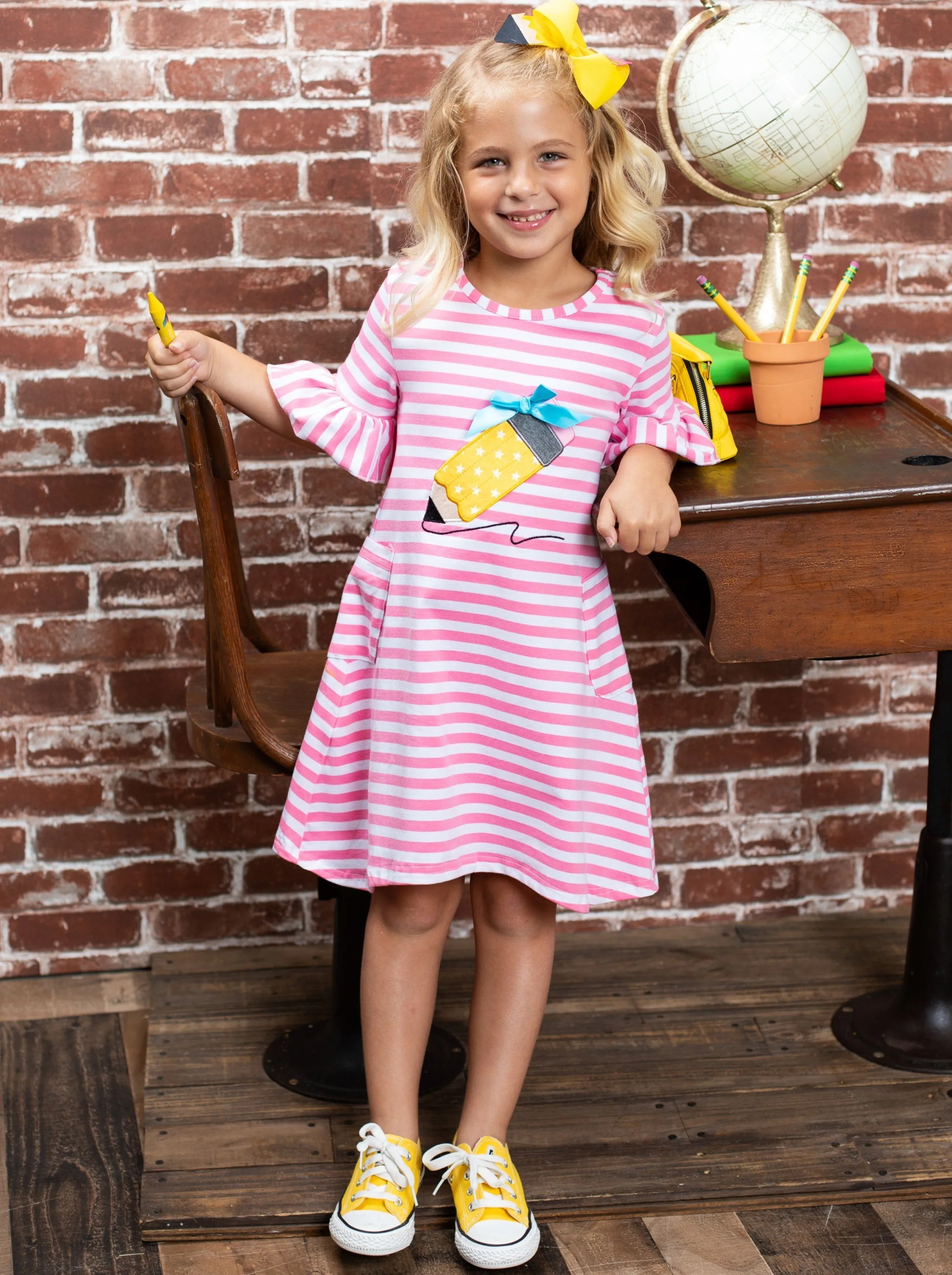 Pencil Me In Striped Pocket Dress