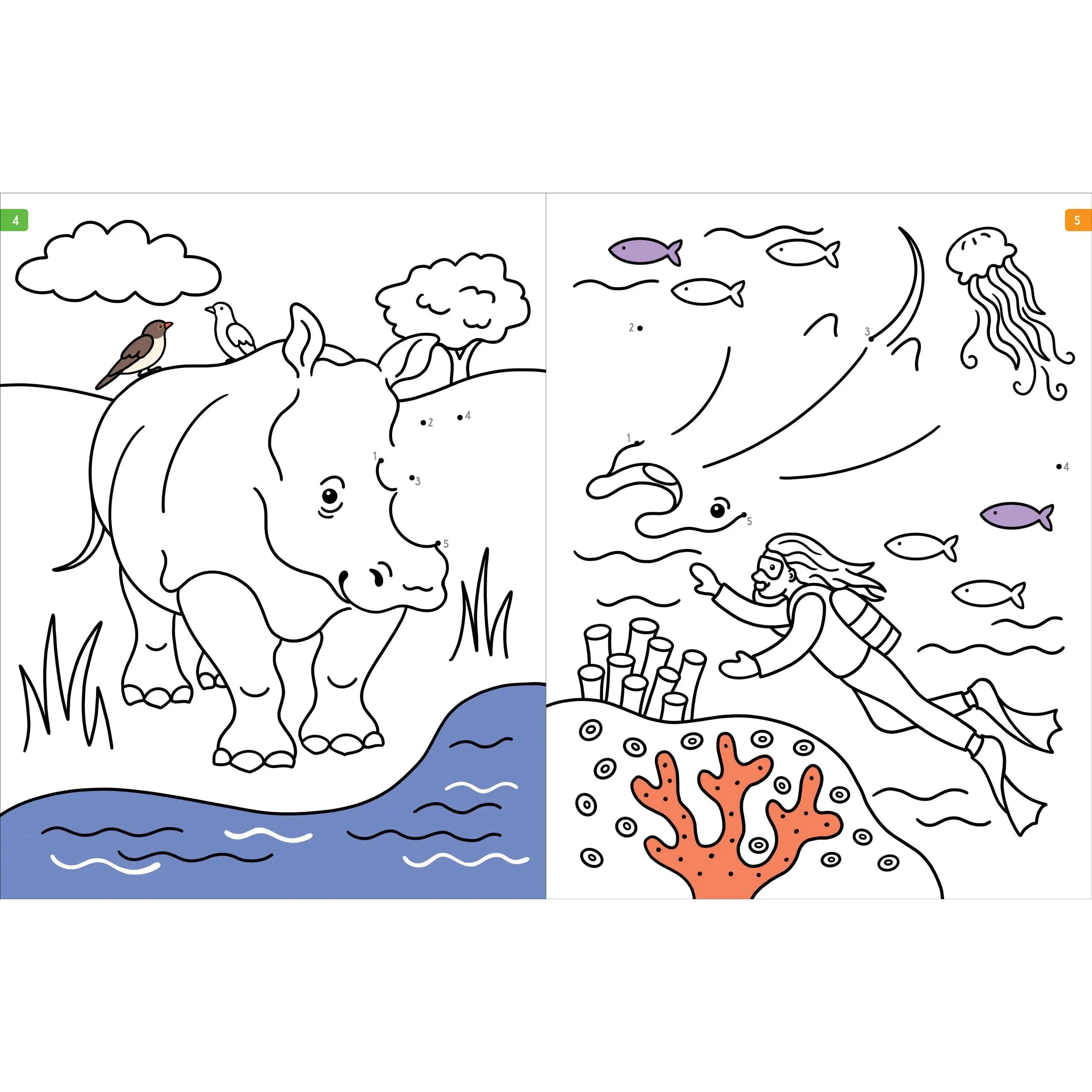 Peter Pauper Press: Animals Dot-to-Dot Coloring & Activity Book (Paperback Book) - Over 50 Fun Puzzles