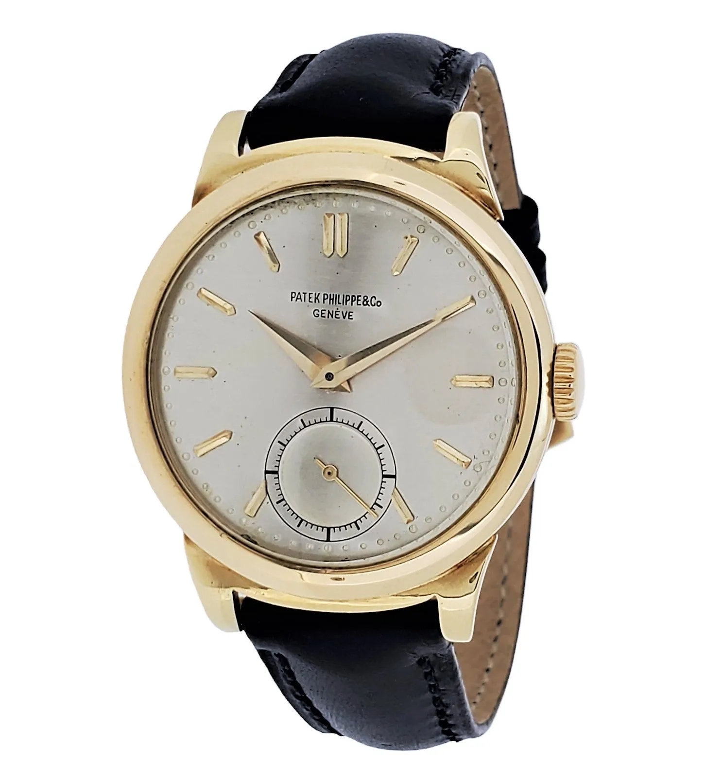 Philippe 1491J Vintage Yellow Gold Scroll Lugs Calatrava Watch Circa 1949-50