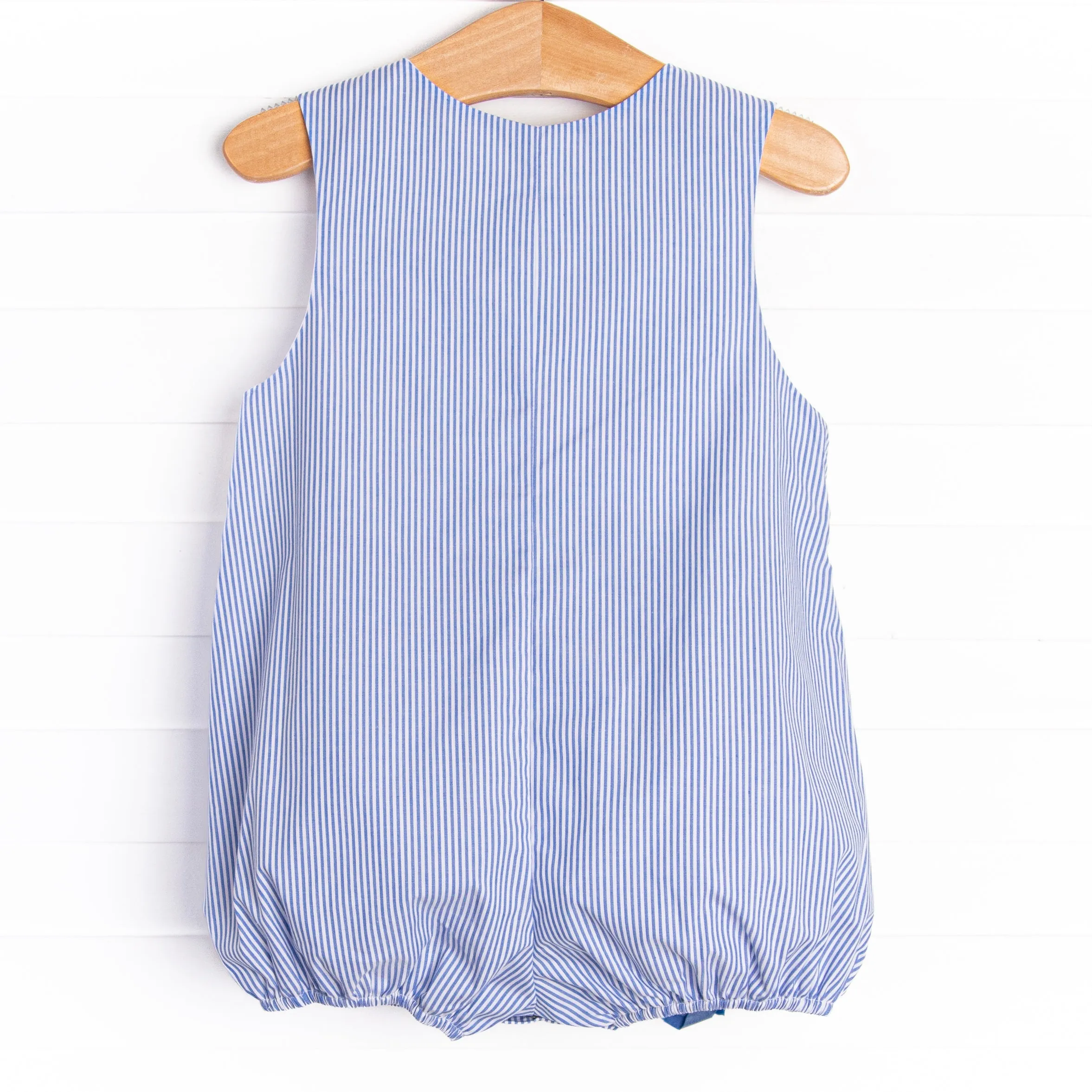 Pinchy and Patriotic Smocked Boy Bubble, Blue