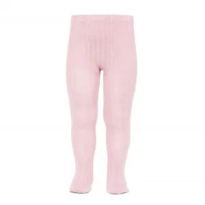 Pink Ribbed Tights