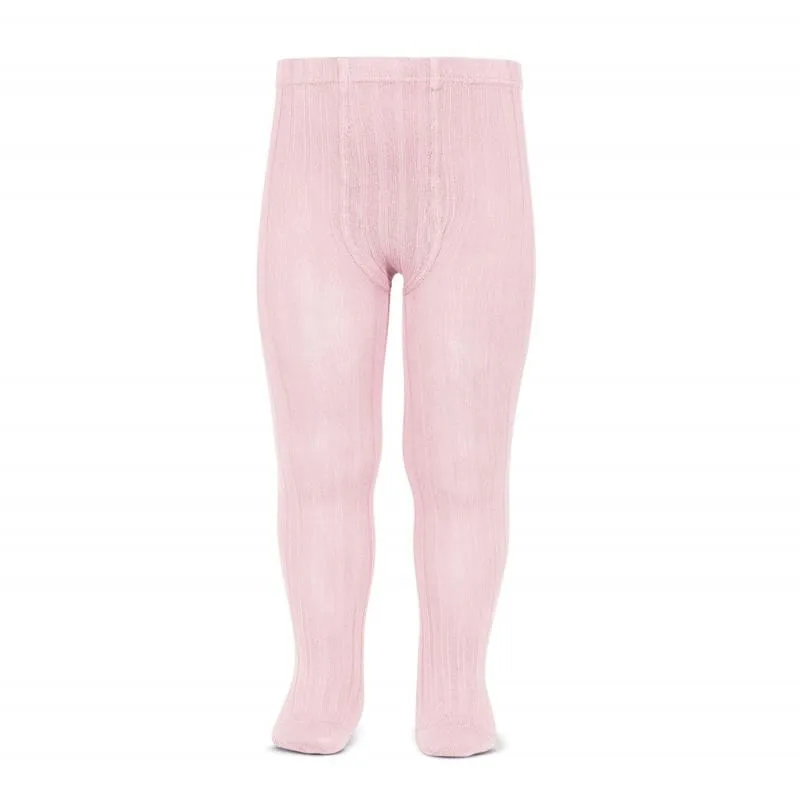 Pink Ribbed Tights