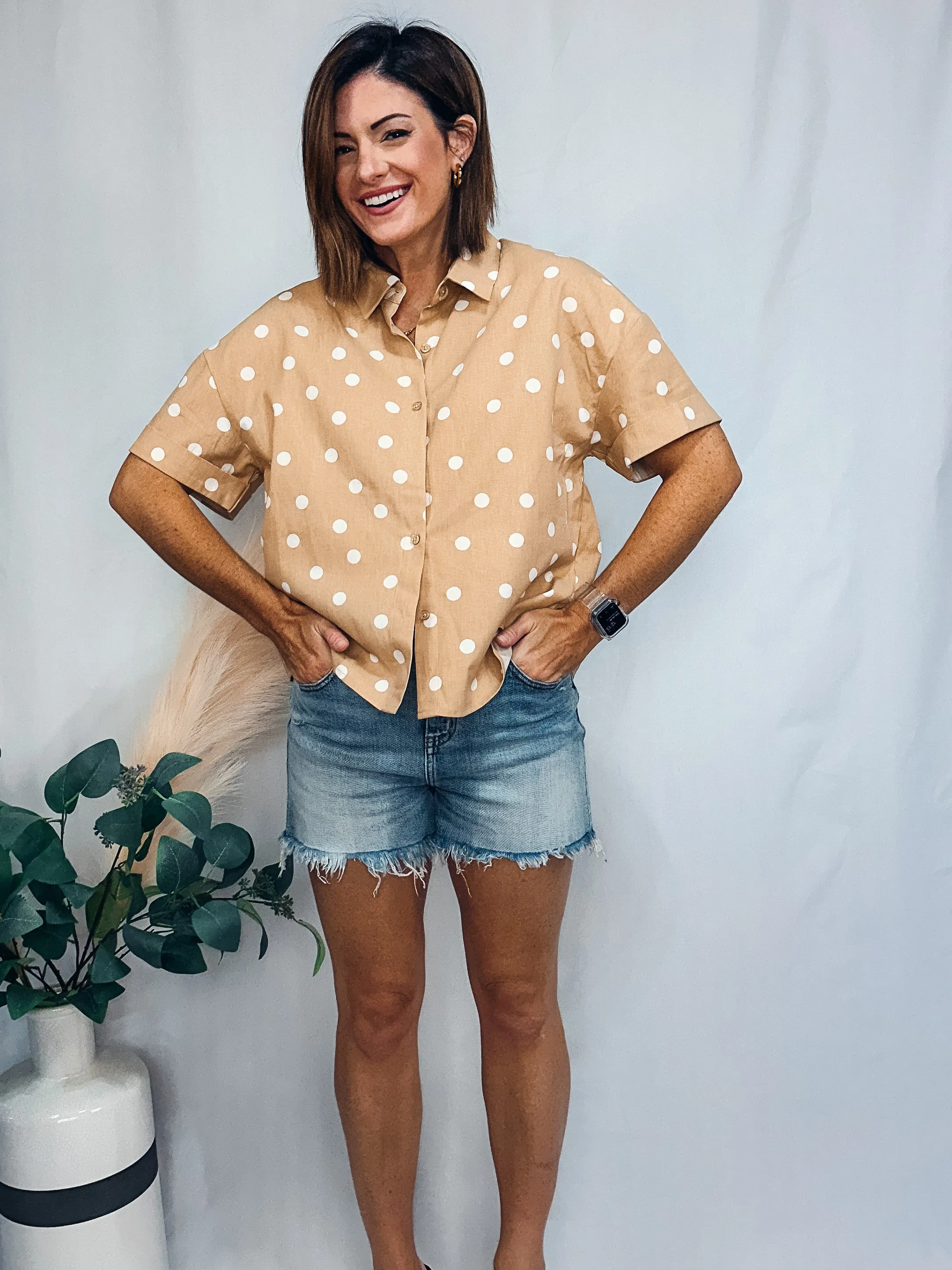 Polka Button Shirt