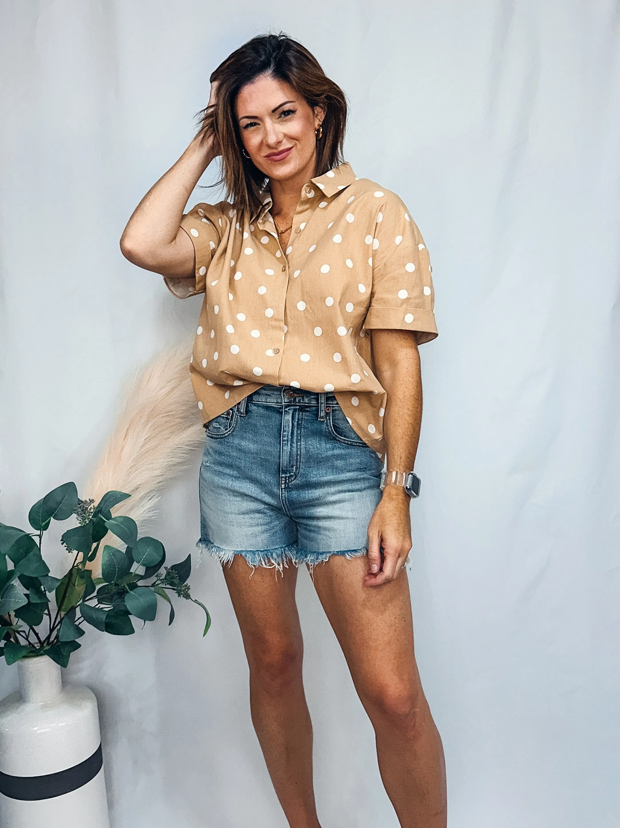 Polka Button Shirt