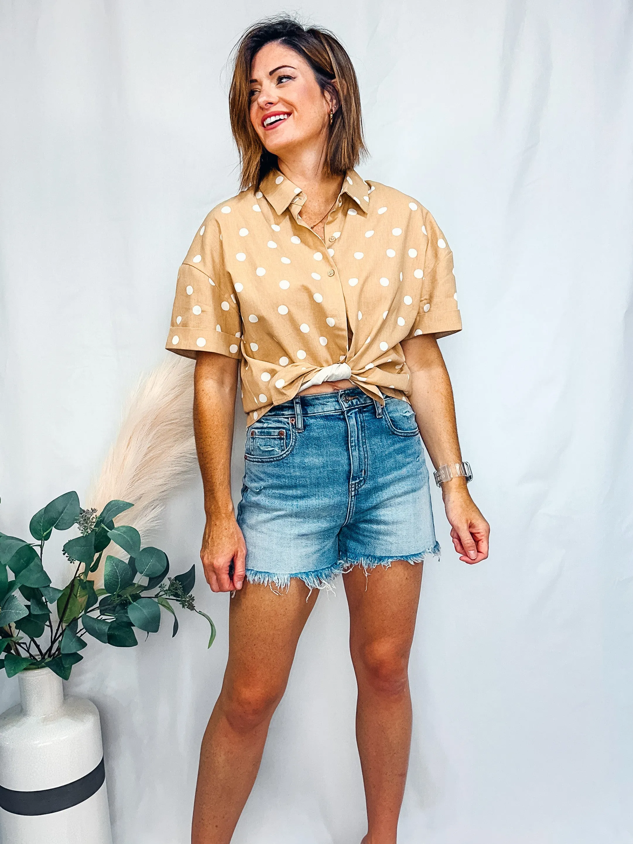 Polka Button Shirt