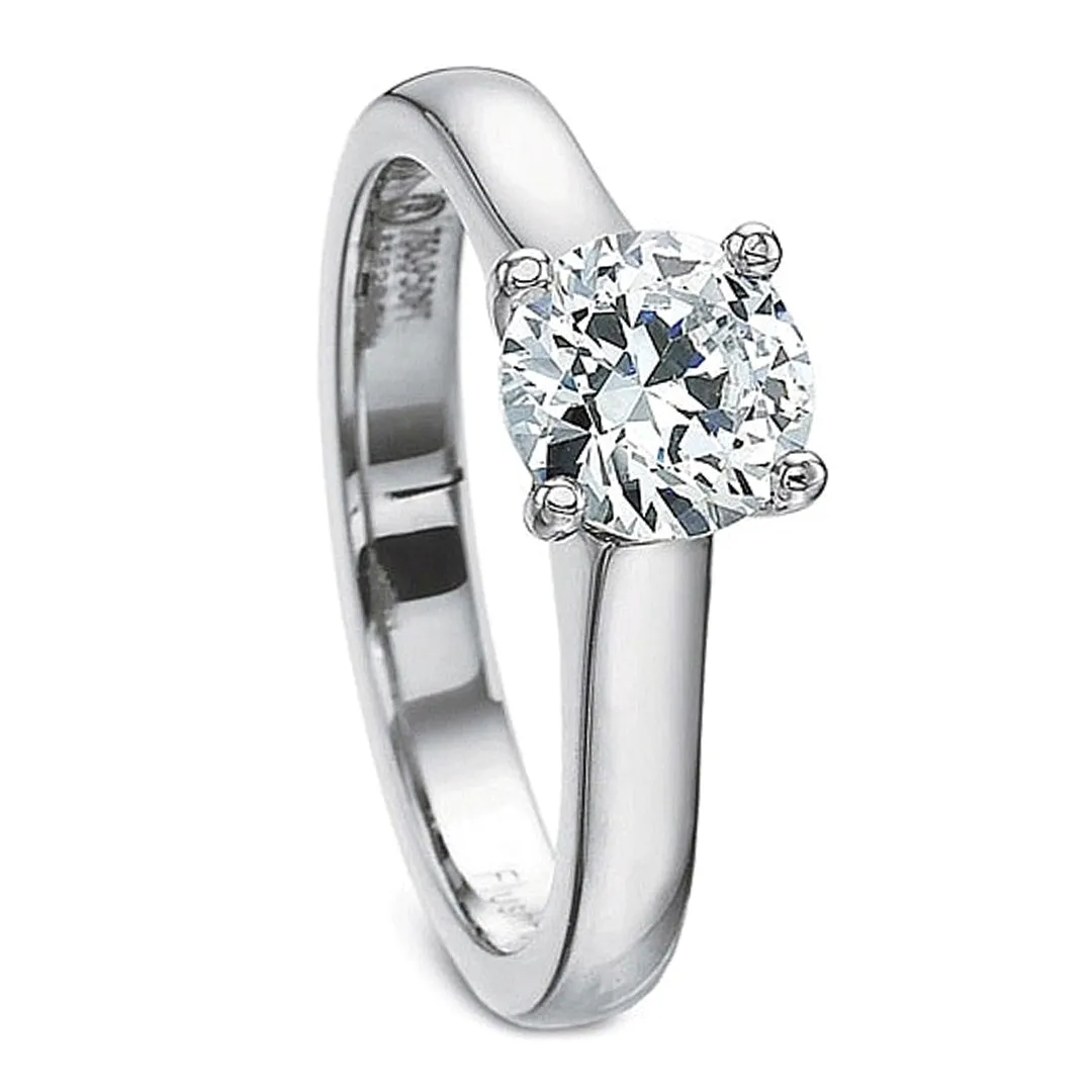 Precision Set Flush Fit Solitaire Diamond Engagement Ring