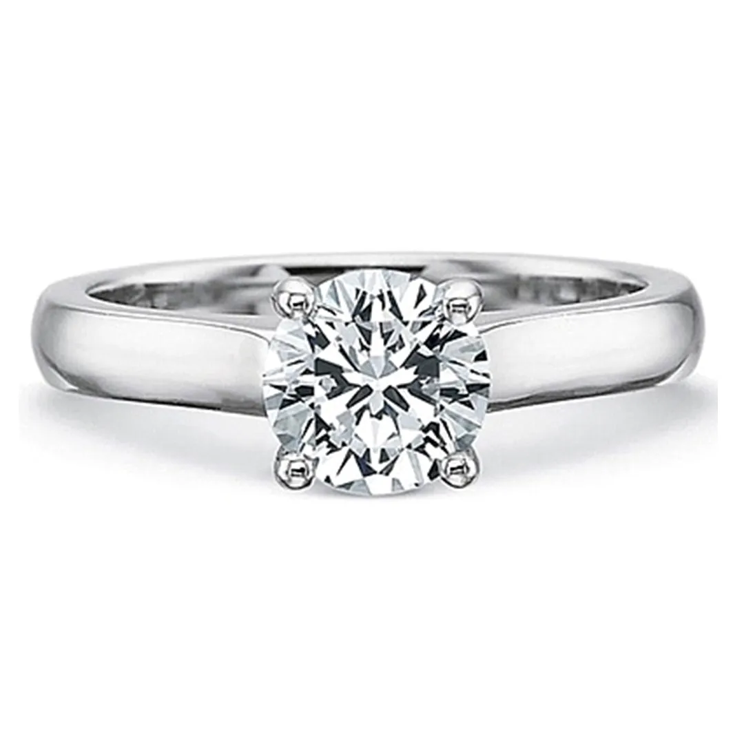 Precision Set Flush Fit Solitaire Diamond Engagement Ring