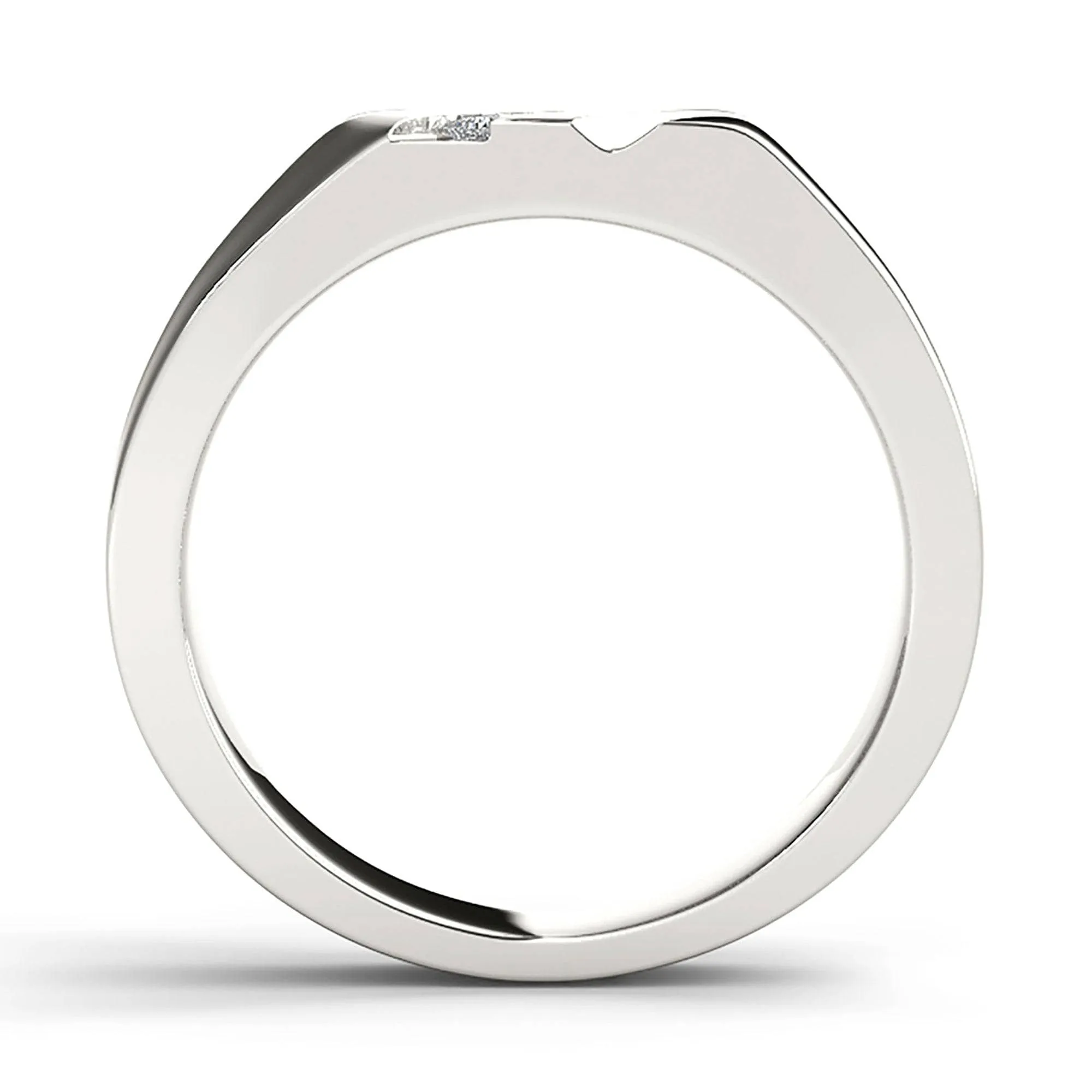 Princess Cut Diamond Mens Wedding Band
