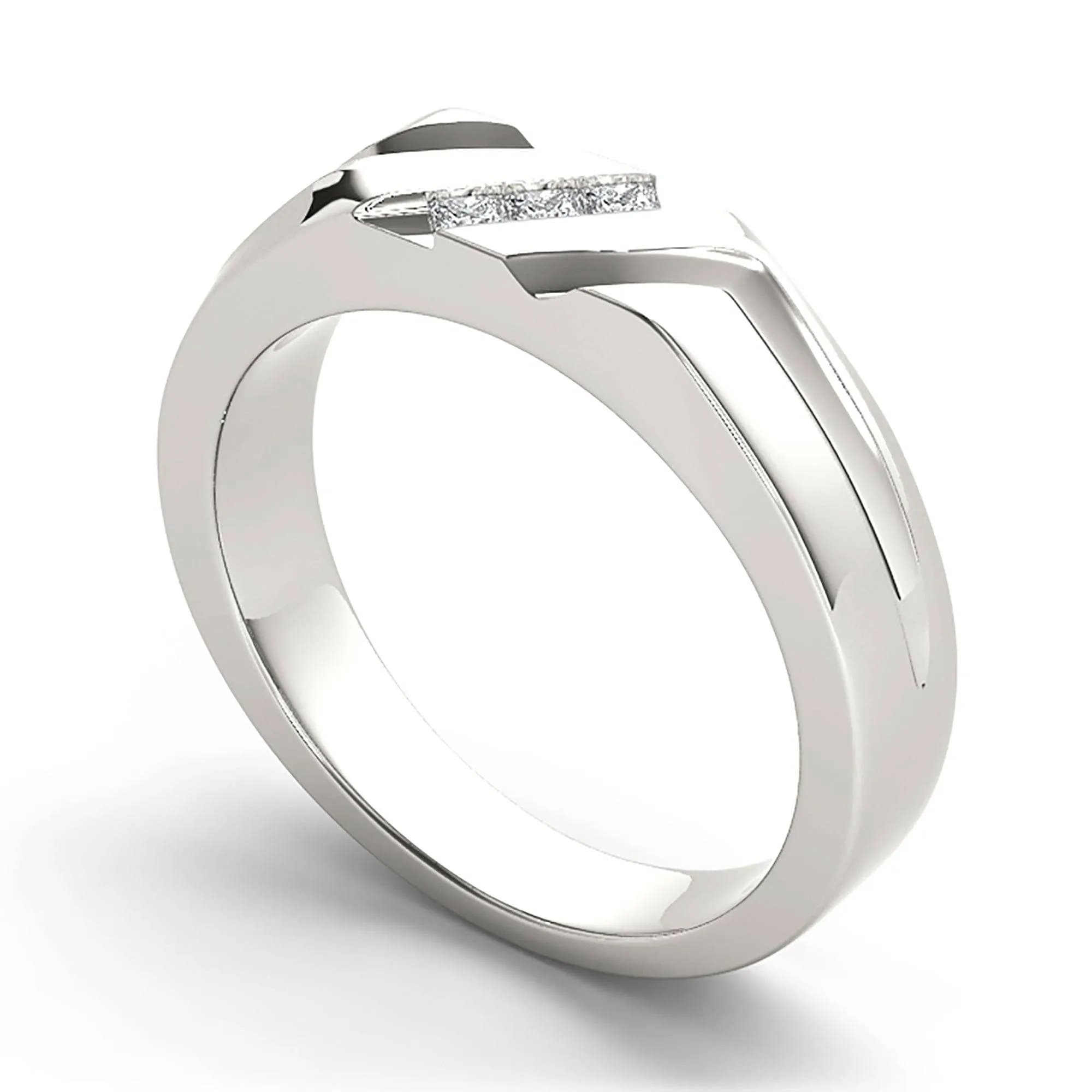 Princess Cut Diamond Mens Wedding Band