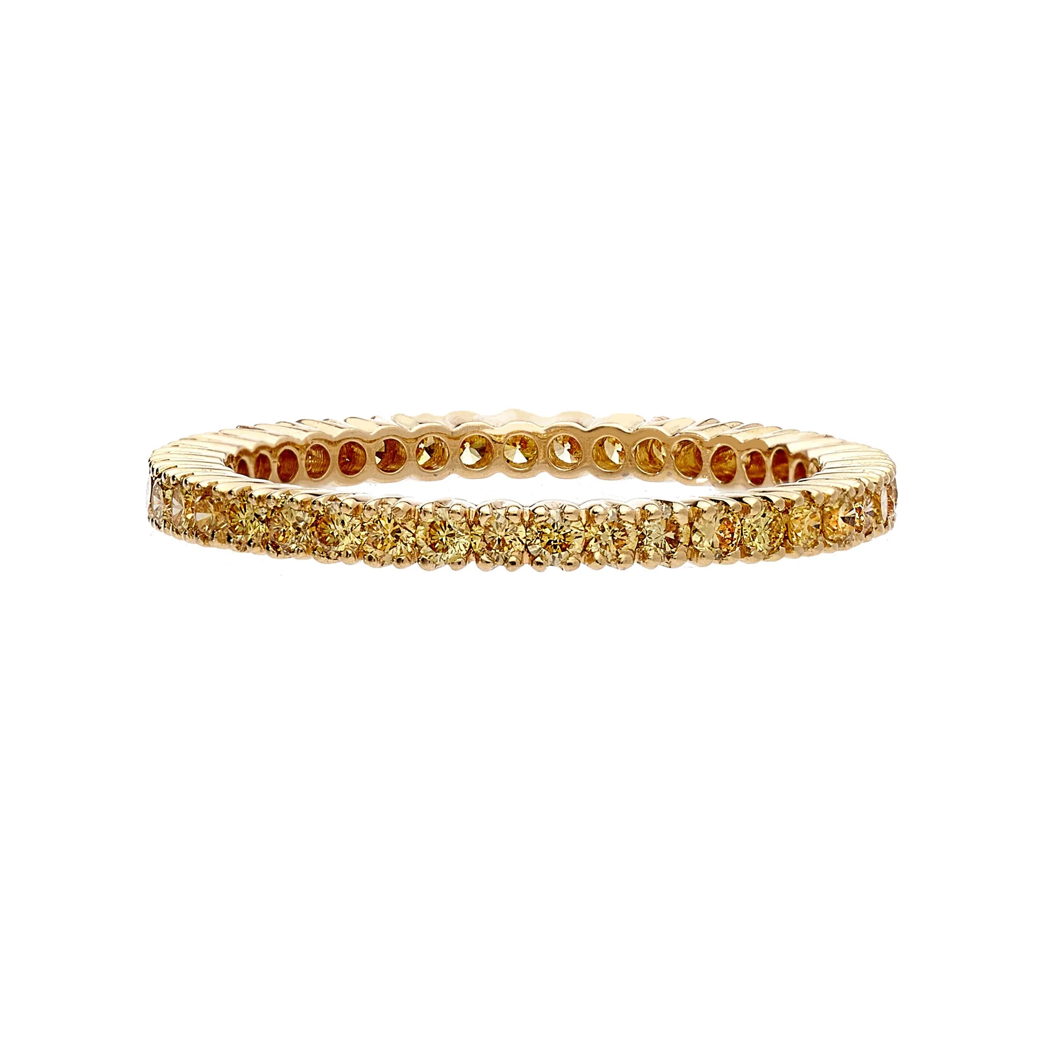Prong Yellow Diamond Band