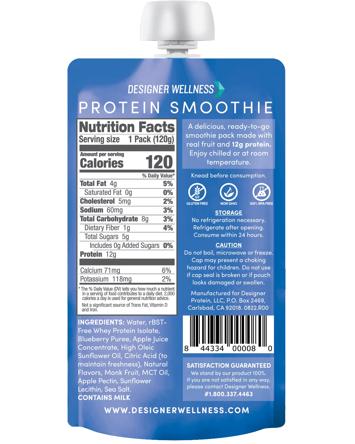 Protein Smoothie - Blueberry Vanilla 12 pack