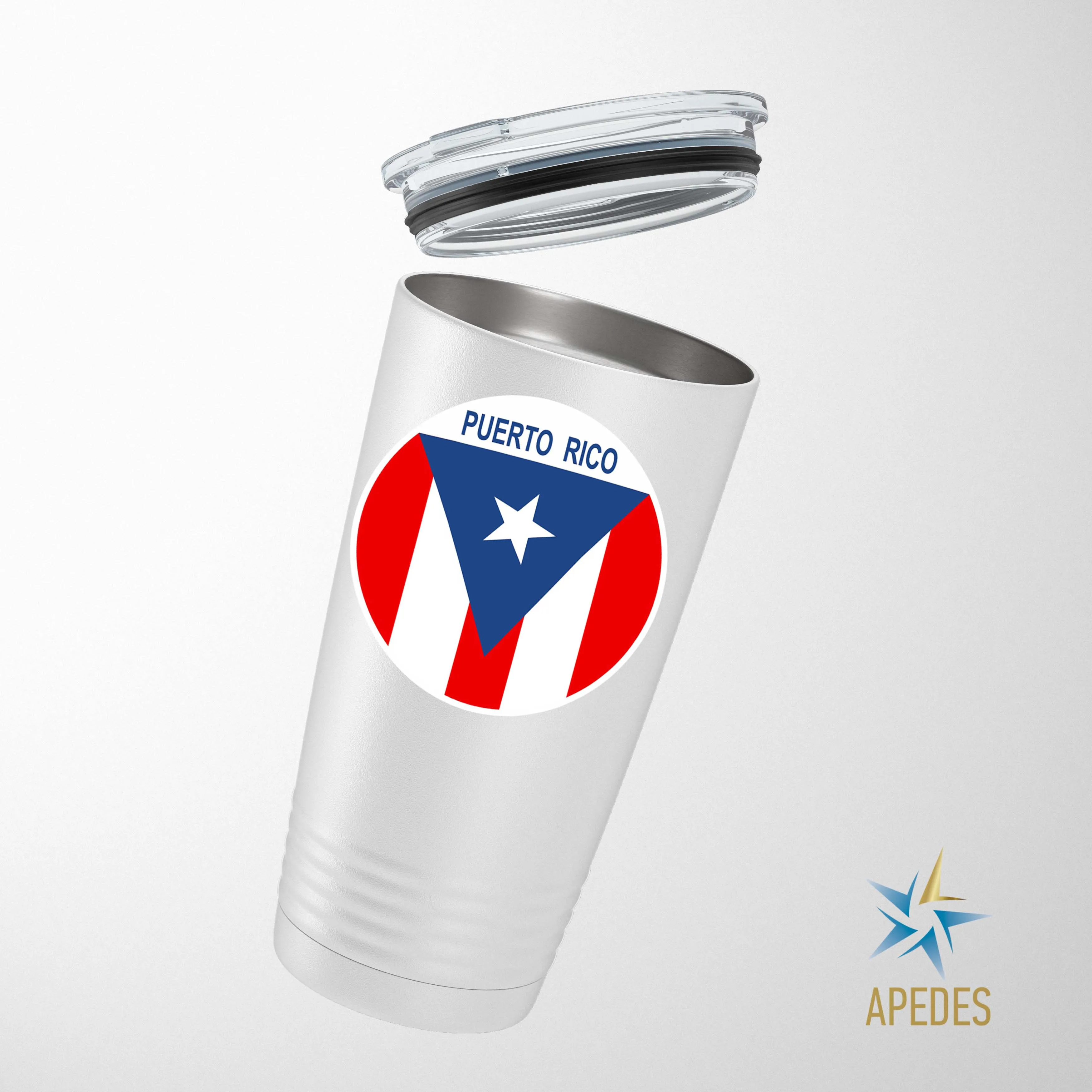 Puerto Rico Flag Stainless Steel Tumbler 20 OZ