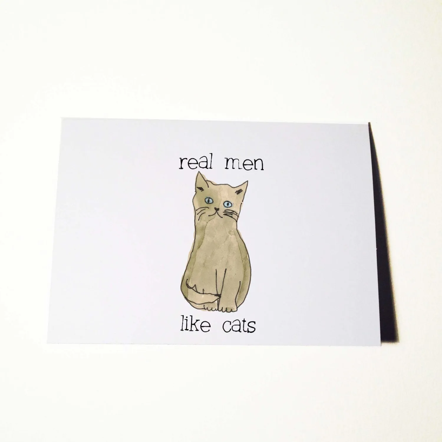 Real Men Like Cats Card