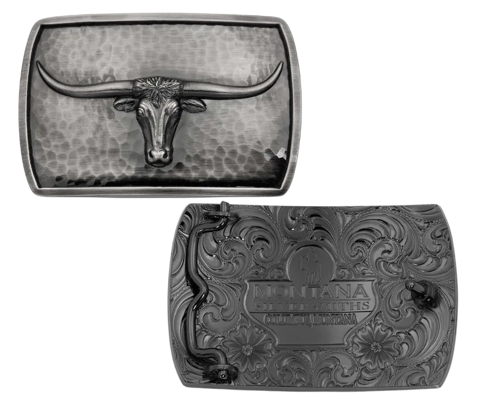River Rock Longhorn Belt Buckle