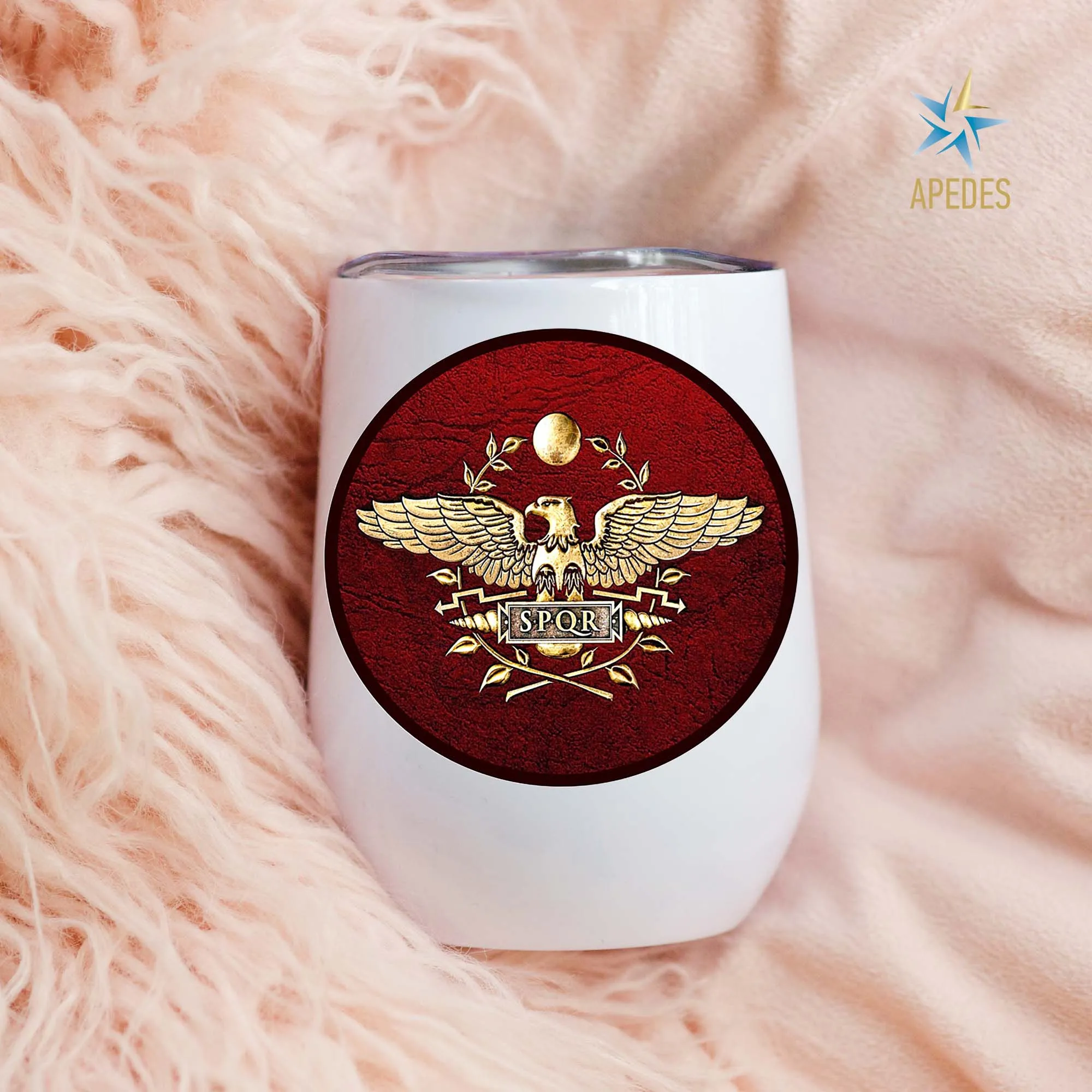 Roman Empire Stainless Steel Stemless Wine Cup 12 OZ