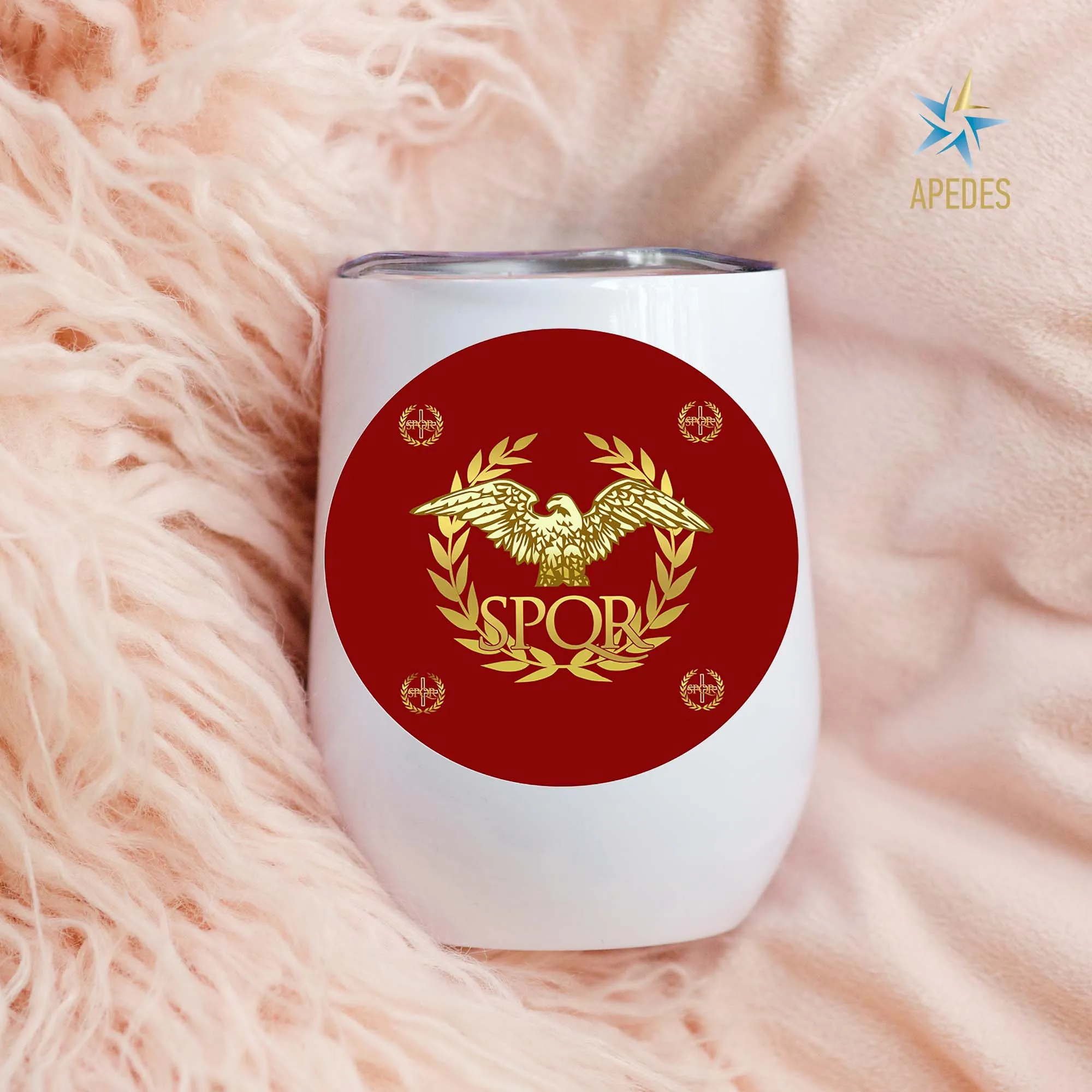 Roman Empire Stainless Steel Stemless Wine Cup 12 OZ