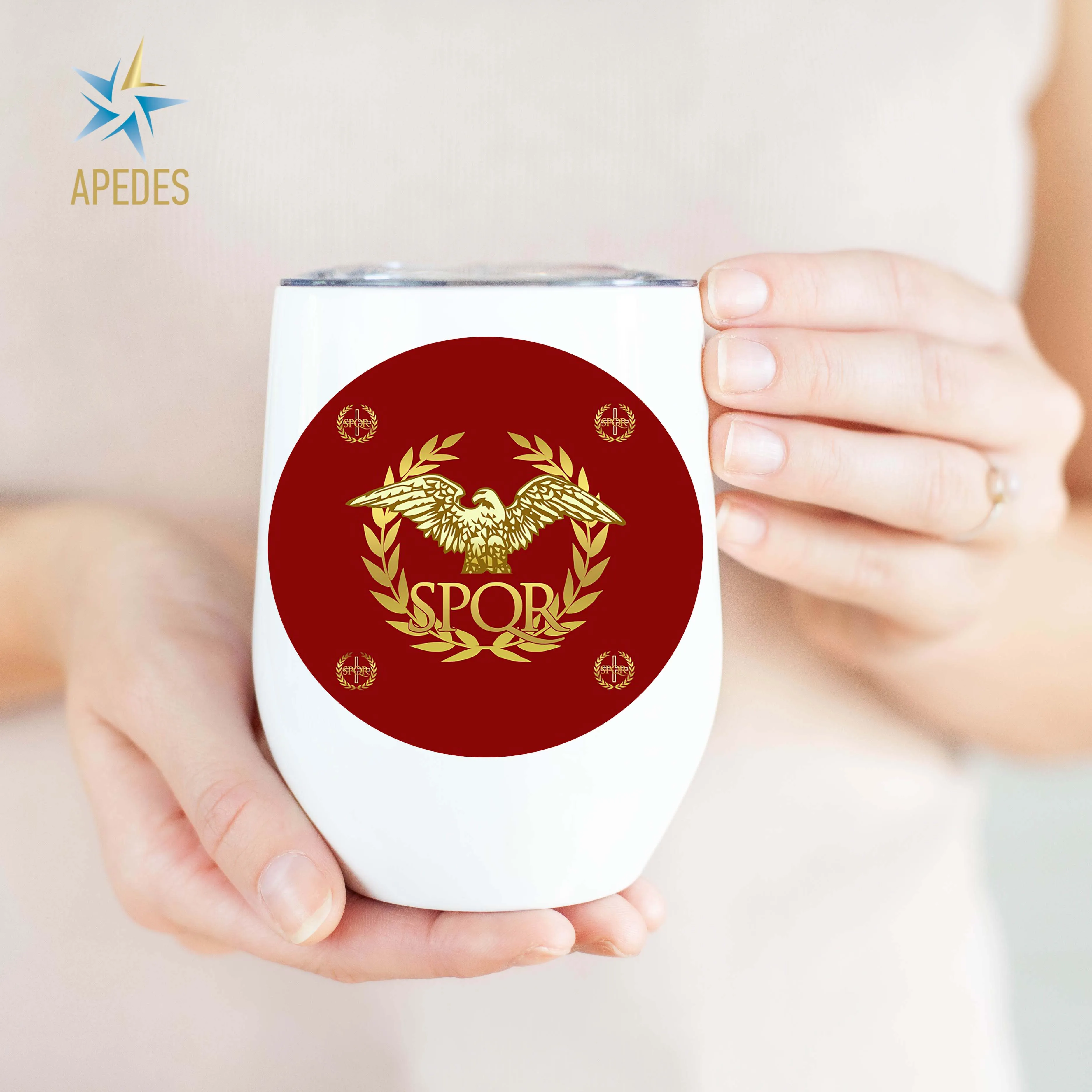 Roman Empire Stainless Steel Stemless Wine Cup 12 OZ