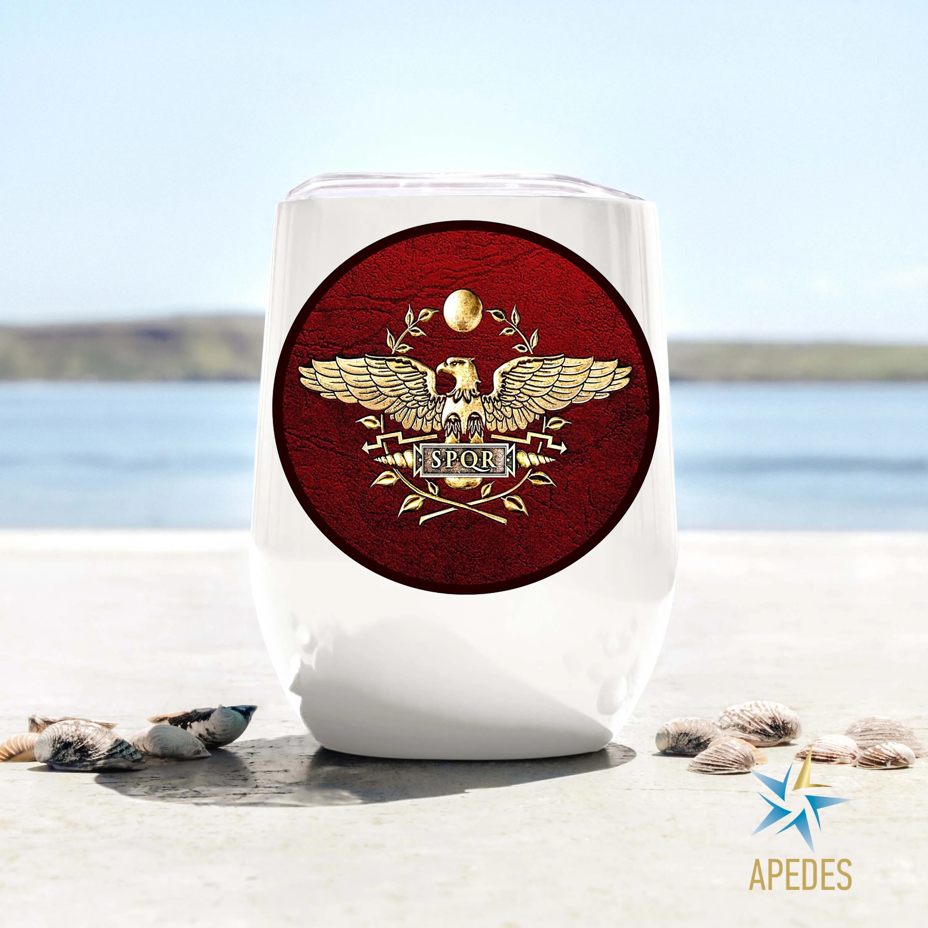 Roman Empire Stainless Steel Stemless Wine Cup 12 OZ