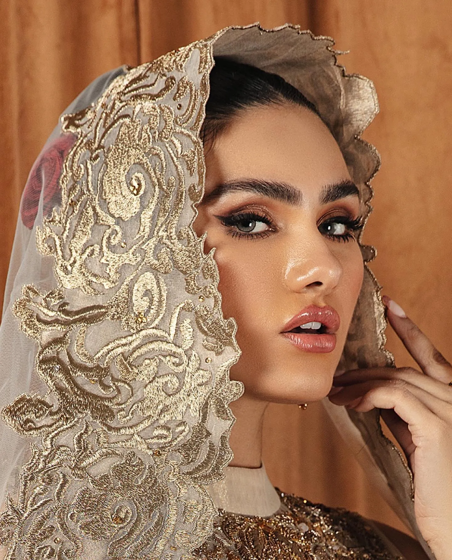 Royal Pakistani Bridal Dress in Shirt and Lehenga Style