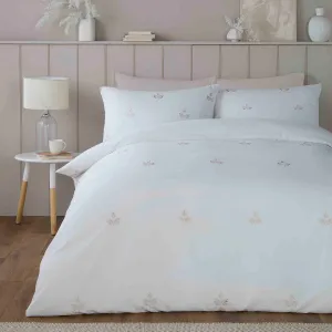 Serene Emily Embroidery Duvet Cover Set - Natural