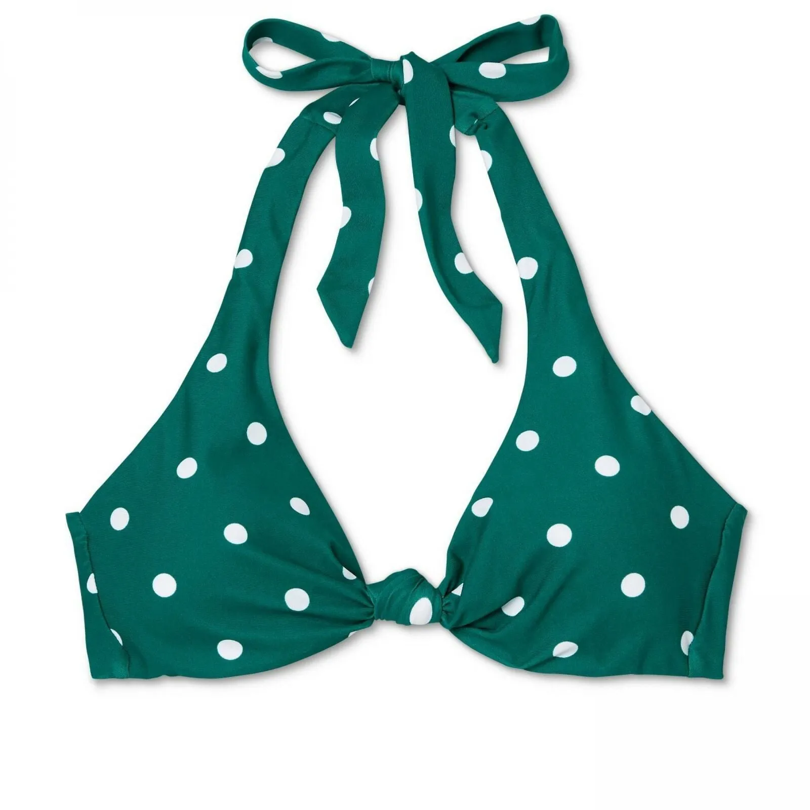 Shade & Shore Women's Knot Front Halter Bikini Top